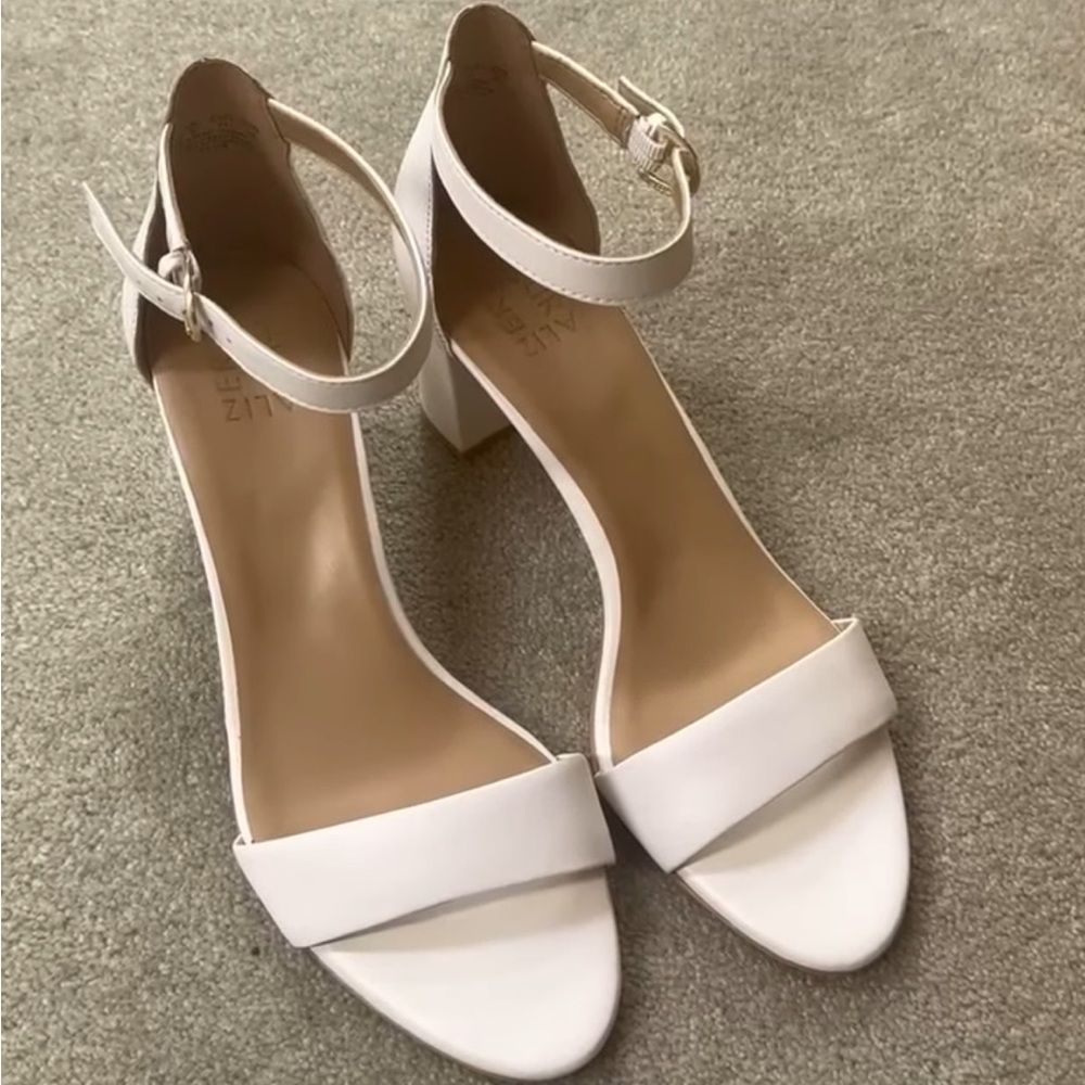 Naturalizer White Ankle Strap Heels